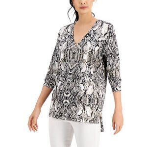 INC International Concepts Solid V Neck Sweater